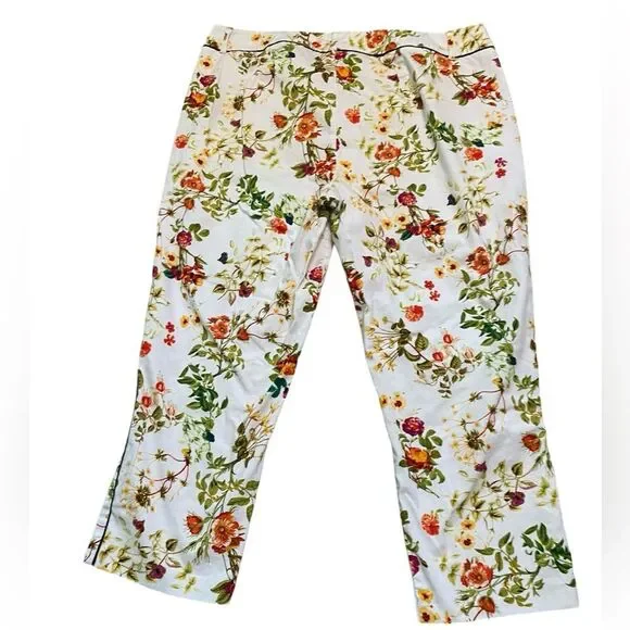 Disney Alice Through The Looking Glass Designer Collection Floral Cropped Pants - Picture 7 of 13